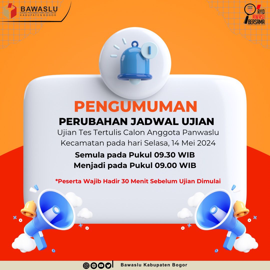 PERUBAHAN JADWAL UJIAN